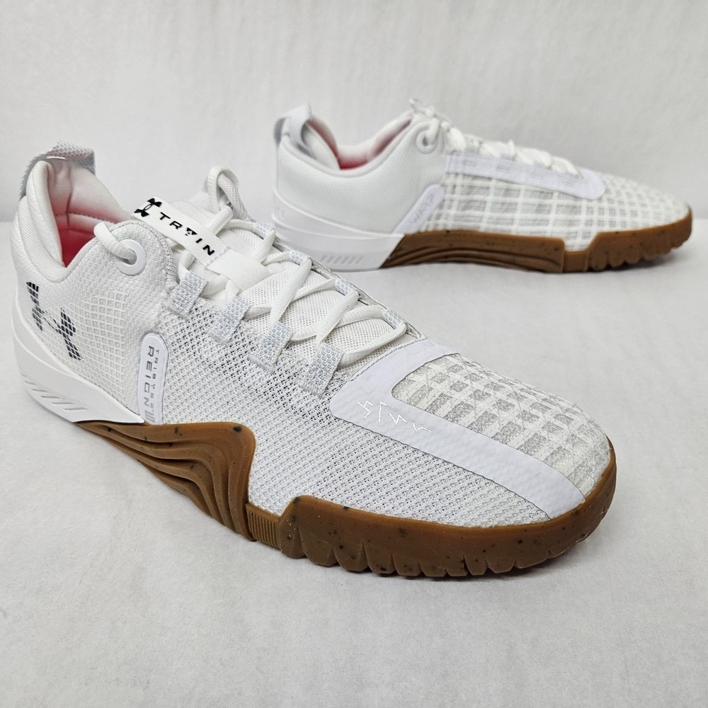 Under Armour TriBase Reign 6 Training Shoes 3027341-100 White Gum Mens Size 13